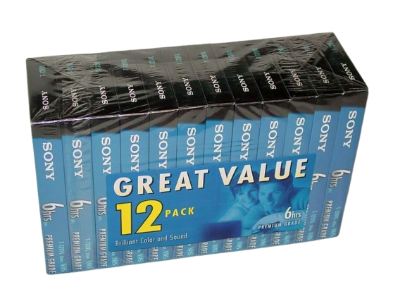 Sony T-120 Premium 6 HR VHS 12 Pack VHS Tapes
